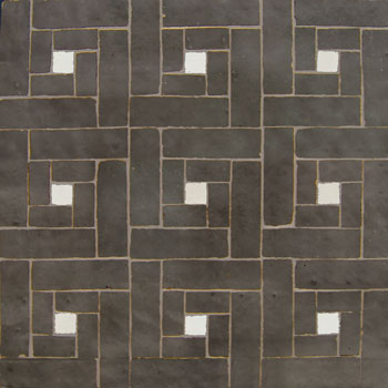 Mosaic House Moroccan tile Midi Pin 31-1 White,   Graphite, gray   solid zellige, mosaic, zellij, field, pattern, glaze, simple, classic 